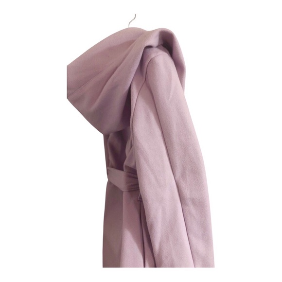 Haute monde lilac light purple oversized hood belted coat size large brand new - Picture 4 of 12